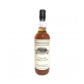 SPRINGBANK 22 Year Old SINGLE CASK distilled 27/11/1998 
