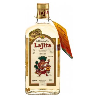 LAJITA MEZCAL REPOSADO with AGAVE WORM 40%