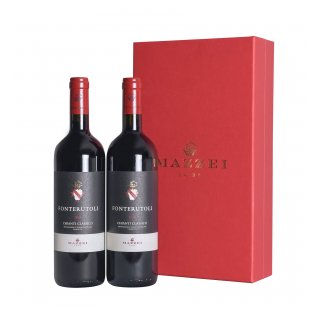 ΣΕΤ MAZZEI FONTERUTOLI CHIANTI CLASSICO ΜΕ ΚΑΣΕΤΙΝΑ ΠΟΛΥΤΕΛΕΙΑΣ ΚΟΚΚΙΝΗ