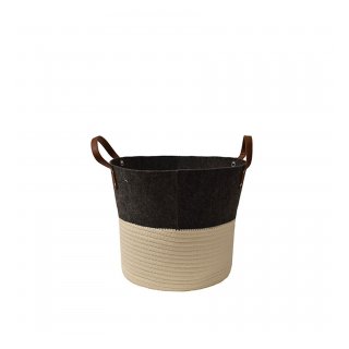 ΚΑΛΑΘΙ ΤΣΟΧΑ ΜΕ ΒΑΜΒΑΚΕΡΟ ΛΕΥΚΟ ΣΧΕΔΙΟ & ΔΕΡΜΑΤΙΝΑ ΧΕΡΟΥΛΙΑ